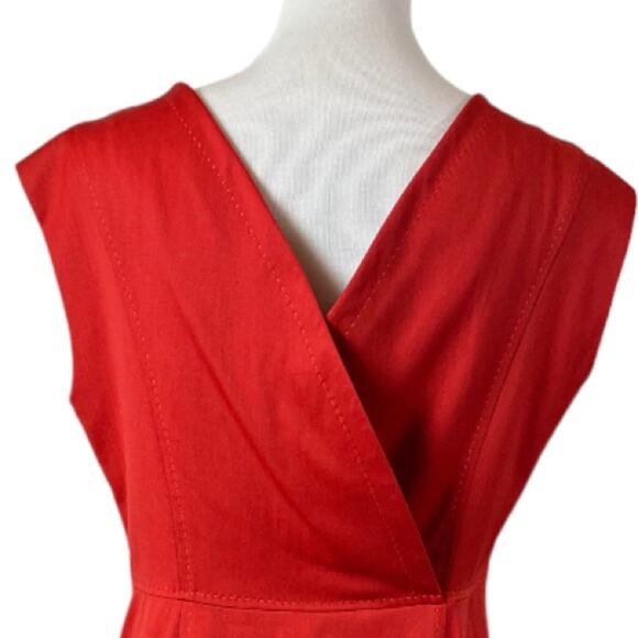 Escada Sheath Dress Diona Cap Sleeve Round Neck Red Euro Size 40 Women’s 8 - Picture 8 of 10